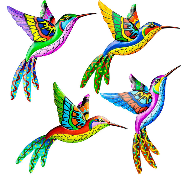 4 Color Metal Hummingbird Wall Art Decor Outdoor Wall Art Patio Fence Decorations