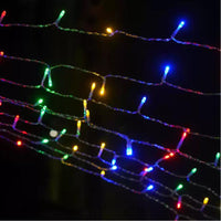 350 LED Solar Waterfall String Light Fairy Xmas Tree Hanging Decor Outdoor -Multicolour