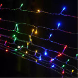 350 LED Solar Waterfall String Light Fairy Xmas Tree Hanging Decor Outdoor -Multicolour