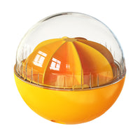 Pet Dog Squeaky Treat Balls Toys Pet Chew Feeder Toys Pet Food Dispenser-Orange