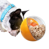 Pet Dog Squeaky Treat Balls Toys Pet Chew Feeder Toys Pet Food Dispenser-Orange