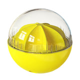 Pet Dog Squeaky Treat Balls Toys Pet Chew Feeder Toys Pet Food Dispenser-Yellow