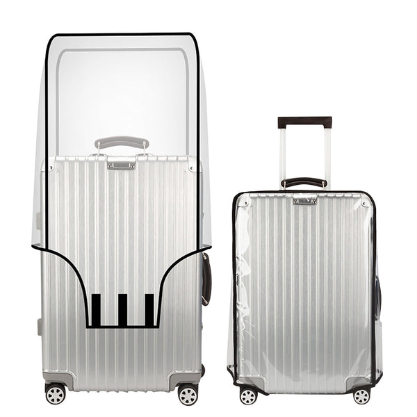 Full Transparent Luggage Protector Cover Waterproof PVC Trolley Suitcase Cover -Style 1-L