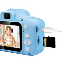Mini Digital Children Camera 1080P Dual Lens Camera Toy Kids Gift -Blue