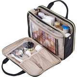 Travel Toiletry Bag Portable Makeup Organizer Stand Up Cosmetic Bag -Black