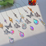 Set of 7Pcs Butterfly Suncatcher Hanging Sun Catcher Pendant Rainbow Prism Home Window Decor