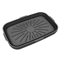 Silicone Air Fryer Baking Pot Foldable Rectangular Oven Baking Tray Liner for Ninja DZ 201/401-Black