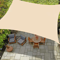 Sun Shade Sail Canopy UV Block Water Resistant Pergola Shade Cover for Patio Garden Backyard 200 x 200cm-Light Yellow