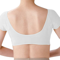 Underarm Sweat Vest Women Armpit Sweat Pads Washable Reusable L-White