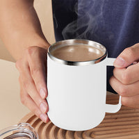 4Pcs Set 450mL Stainless Steel Mug Office Cup with Lid Milk Cup White