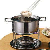 10 Pieces Stainless Steel Fondue Set for Cheese Chocolate Dipping with 6 Forks