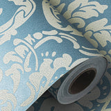 Wallpaper Self Adhesive Non-woven Wall Paper Roll Kitchen Home Decoration-Blue