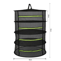 4-Layer Herb Plant Drying Rack Collapsible Dry Net Hanging Drying Rack with Storage Bag