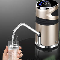 USB Rechargeable Automatic Electric Water Pump Dispenser Water Drinking Bottle-Gold