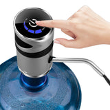 USB Rechargeable Automatic Electric Water Pump Dispenser Water Drinking Bottle-Silver