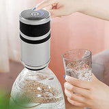 USB Rechargeable Automatic Electric Water Pump Dispenser Water Drinking Bottle-Silver