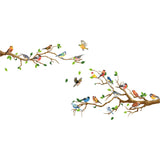 Set of 4 Self Adhesive Hummingbird Branch Wall Sticker Wallpaper DIY Art Wall Decal Home Decor