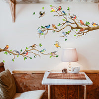 Set of 4 Self Adhesive Hummingbird Branch Wall Sticker Wallpaper DIY Art Wall Decal Home Decor