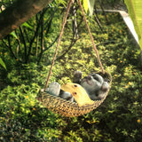 Garden Hanging Ornament Statue Waterproof Resin Decoration Decor Gift-Sleeping Cat Style