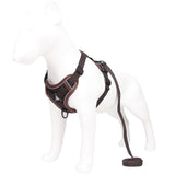 Reflective Dog Harness Lead Set No Pull Adjustable Pet Vest Leash Puppy XL-Coffee