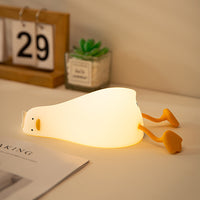 LED Duck Lamp Cute Light Duck Silicone Dimmable Nursery Night Light Rechargeable Bedside Touch Lamp