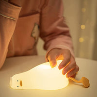 LED Duck Lamp Cute Light Duck Silicone Dimmable Nursery Night Light Rechargeable Bedside Touch Lamp