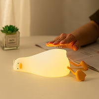 LED Duck Lamp Cute Light Duck Silicone Dimmable Nursery Night Light Rechargeable Bedside Touch Lamp