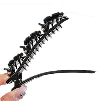 8 Pcs Sparkling Braided Hair Clips Double Bangs Hair Clips Braided Decor