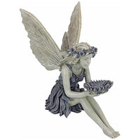 Garden Sitting Fairy Resin Statue Bird Feeder Angel Fairy Statue Figurine Yard Decoration