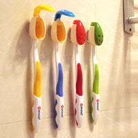 8 PCS Smile Face Toothbrush Cover Holder with Suction Cup