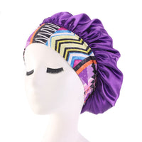 3Pcs Women Head Scarf Hair Wrap Cap Hat Headband Sleeping Bonnet-Style 1