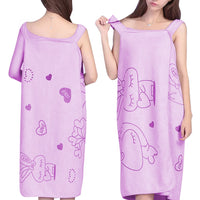 Women Quick Drying Shower Wrap Wearable Towel Body Spa Bath Dress-Style 2