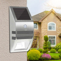 Solar LED Wall Light Wireless Motion Sensor Outdoor Garden Light