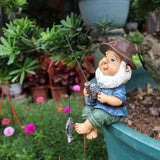 Garden Ornament Mini Dolls Statues Fishing Dwarf Garden Decoration