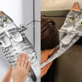 Cat Funny Hanging Hand Towels for Bathroom Kitchen Gifts for Cat Lovers-Style 2