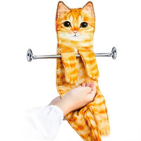 Cat Funny Hanging Hand Towels for Bathroom Kitchen Gifts for Cat Lovers-Style 1