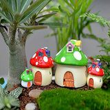 4Pcs DIY Dollhouse Miniatures Mushroom Statue Figurines Fairy Garden Ornament Decor-Style 2 的副本