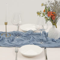 Tulle Doily Table Runner Boho Table Runner Wedding Table Decor Blue