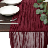 Tulle Doily Table Runner Boho Table Runner Wedding Table Decor Wine Red