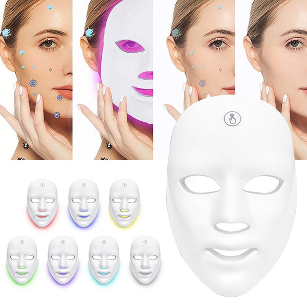 7 Color LED Face Mask for Skin Care Treatment Facial Photon Light therapy Mask