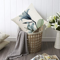 4Pcs Flower Pillow Cover Linen Pillow Case for Living Room Couch Sofa Home Decor