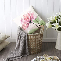 2Pcs Flower Pillow Cover Linen Pillow Case for Living Room Couch Sofa Home Decor-Style 1