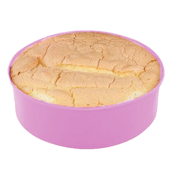 Silicone Round Cake Pan Non-stick Baking Tray Mould DIY Bakeware Purple