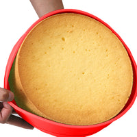 Silicone Round Cake Pan Non-stick Baking Tray Mould DIY Bakeware Red