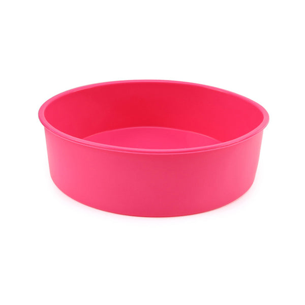 Silicone Round Cake Pan Non-stick Baking Tray Mould DIY Bakeware Rose Red