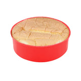 Silicone Round Cake Pan Non-stick Baking Tray Mould DIY Bakeware Rose Red