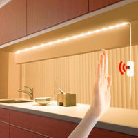 USB LED Strip Light Touch Switch Hand Sweep Cabinet Kitchen Lights Fairy Light Warm White