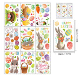 FancyGrab Set of 9 Sheets Double Sided Printed Easter Window Cling Stickers Easter Bunny Decal Home Decor Style 4