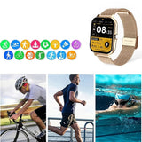 FancyGrab Bluetooth Smart Watch Heart Rate Monitoring Sports Smart Bracelet Gold