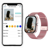 FancyGrab Bluetooth Smart Watch Heart Rate Monitoring Sports Smart Bracelet Pink